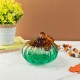 Glitzhome 5.75"D  Gradient Turquoise Glass Pumpkin