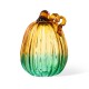 Glitzhome 7"H Gradient Turquoise Glass Pumpkin
