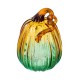 Glitzhome 7"H Gradient Turquoise Glass Pumpkin