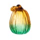 Glitzhome 7"H Gradient Turquoise Glass Pumpkin