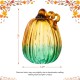 Glitzhome 7"H Gradient Turquoise Glass Pumpkin