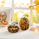 Glitzhome 7.75"H Amber Dots Glass Pumpkin