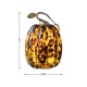 Glitzhome 7.75"H Amber Dots Glass Pumpkin