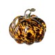 Glitzhome 9.5"D Amber Dots Glass Pumpkin