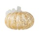 Glitzhome 8.5"D Fall Amber Dots Glass Large Pumpkin