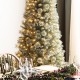 Glitzhome 7.5ft Pre-Lit Frosted Cashmere Pencil Pine Artificial Christmas Tree with 250 Warm White/Multi-color C3 Clear LED Lights, 9 Function w/Remote Control