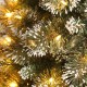 Glitzhome 7.5ft Pre-Lit Frosted Cashmere Pencil Pine Artificial Christmas Tree with 250 Warm White/Multi-color C3 Clear LED Lights, 9 Function w/Remote Control