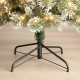 Glitzhome 7.5ft Pre-Lit Frosted Cashmere Pencil Pine Artificial Christmas Tree with 250 Warm White/Multi-color C3 Clear LED Lights, 9 Function w/Remote Control