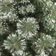 Glitzhome 7.5ft Pre-Lit Frosted Cashmere Pencil Pine Artificial Christmas Tree with 250 Warm White/Multi-color C3 Clear LED Lights, 9 Function w/Remote Control
