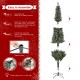 Glitzhome 7.5ft Pre-Lit Frosted Cashmere Pencil Pine Artificial Christmas Tree with 250 Warm White/Multi-color C3 Clear LED Lights, 9 Function w/Remote Control