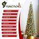Glitzhome 9ft Pre-Lit Frosted Cashmere Pencil Pine Artificial Christmas Tree with 350 Warm White/Multi-color C3 Clear LED Lights, 9 Function w/Remote Control