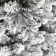 Glitzhome 7.5ft Pre-Lit Flocked Upward Slim Fir Artificial Christmas Tree with 400 Warm White Lights, 3 Function w/Remote Control