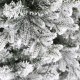 Glitzhome 9ft Pre-Lit Flocked Upward Slim Fir Artificial Christmas Tree with 600 Warm white Lights,3 Function, w/Remote Control, Simple Setup