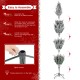 Glitzhome 9ft Pre-Lit Flocked Upward Slim Fir Artificial Christmas Tree with 600 Warm white Lights,3 Function, w/Remote Control, Simple Setup