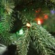 Glitzhome 7.5ft Pre-Lit Green Slim Fir Artificial Christmas Tree with 400 Warm White/Multi-color LED Lights, 9 Function, w/Remote Control