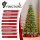 Glitzhome 7.5ft Pre-Lit Green Slim Fir Artificial Christmas Tree with 400 Warm White/Multi-color LED Lights, 9 Function, w/Remote Control