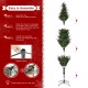 Glitzhome 7.5ft Pre-Lit Green Slim Fir Artificial Christmas Tree with 400 Warm White/Multi-color LED Lights, 9 Function, w/Remote Control