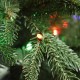 Glitzhome 9ft Pre-Lit Green Slim Fir Artificial Christmas Tree with 650 Warm White/Multi-color LED Lights, 9 Function, w/Remote Control, Simple Setup
