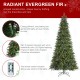 Glitzhome 9ft Pre-Lit Green Slim Fir Artificial Christmas Tree with 650 Warm White/Multi-color LED Lights, 9 Function, w/Remote Control, Simple Setup