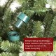 Glitzhome 9ft Pre-Lit Green Slim Fir Artificial Christmas Tree with 650 Warm White/Multi-color LED Lights, 9 Function, w/Remote Control, Simple Setup