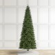 Glitzhome 11ft Pre-Lit Green Slim Fir Artificial Christmas Tree with 850 Warm White/Multi-color LED Lights, 9 Function, w/Remote Control, Simple Setup