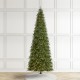 Glitzhome 11ft Pre-Lit Green Slim Fir Artificial Christmas Tree with 850 Warm White/Multi-color LED Lights, 9 Function, w/Remote Control, Simple Setup