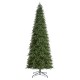 Glitzhome 11ft Pre-Lit Green Slim Fir Artificial Christmas Tree with 850 Warm White/Multi-color LED Lights, 9 Function, w/Remote Control, Simple Setup