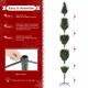 Glitzhome 11ft Pre-Lit Green Slim Fir Artificial Christmas Tree with 850 Warm White/Multi-color LED Lights, 9 Function, w/Remote Control, Simple Setup