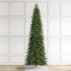 Glitzhome 15ft Pre-Lit Green Slim Fir Artificial Christmas Tree with 1500 Warm White/Multi-color LED Lights, 9 Function, w/Remote Control, Simple Setup