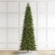 Glitzhome 15ft Pre-Lit Green Slim Fir Artificial Christmas Tree with 1500 Warm White/Multi-color LED Lights, 9 Function, w/Remote Control, Simple Setup