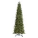 Glitzhome 15ft Pre-Lit Green Slim Fir Artificial Christmas Tree with 1500 Warm White/Multi-color LED Lights, 9 Function, w/Remote Control, Simple Setup