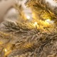 Glitzhome 7.5ft Pre-Lit Flocked Full Fir Artificial Christmas Tree with 580 Warm White/Multicolor LED Lights, 9 Function w/Foot Pedal