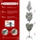 Glitzhome 7.5ft Pre-Lit Flocked Full Fir Artificial Christmas Tree with 580 Warm White/Multicolor LED Lights, 9 Function w/Foot Pedal