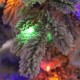 Glitzhome 9ft Pre-Lit Flocked Full Fir Artificial Christmas Tree with 650 Warm White/Multicolor LED Lights, 9 Function w/Foot Pedal, Simple Setup