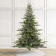 Glitzhome 7.5ft Pre-Lit Green Full Fir Artificial Christmas Tree with 1600 Warm White/Multi-color Horse Race LED Lights, 9 Function w/Foot Pedal and Remote Control, Simple Setup