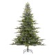Glitzhome 7.5ft Pre-Lit Green Full Fir Artificial Christmas Tree with 1600 Warm White/Multi-color Horse Race LED Lights, 9 Function w/Foot Pedal and Remote Control, Simple Setup