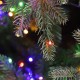 Glitzhome 7.5ft Pre-Lit Green Full Fir Artificial Christmas Tree with 1600 Warm White/Multi-color Horse Race LED Lights, 9 Function w/Foot Pedal and Remote Control, Simple Setup