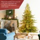 Glitzhome 7.5ft Pre-Lit Green Full Fir Artificial Christmas Tree with 1600 Warm White/Multi-color Horse Race LED Lights, 9 Function w/Foot Pedal and Remote Control, Simple Setup