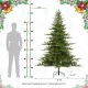 Glitzhome 7.5ft Pre-Lit Green Full Fir Artificial Christmas Tree with 1600 Warm White/Multi-color Horse Race LED Lights, 9 Function w/Foot Pedal and Remote Control, Simple Setup