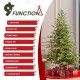 Glitzhome 7.5ft Pre-Lit Green Full Fir Artificial Christmas Tree with 1600 Warm White/Multi-color Horse Race LED Lights, 9 Function w/Foot Pedal and Remote Control, Simple Setup