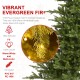 Glitzhome 7.5ft Pre-Lit Green Full Fir Artificial Christmas Tree with 1600 Warm White/Multi-color Horse Race LED Lights, 9 Function w/Foot Pedal and Remote Control, Simple Setup