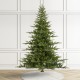 Glitzhome 7.5ft Pre-Lit Green Full Fir Artificial Christmas Tree with 1600 Warm White/Multi-color Horse Race LED Lights, 9 Function w/Foot Pedal and Remote Control, Simple Setup