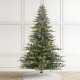 Glitzhome 9ft Pre-Lit Green Full Fir Artificial Christmas Tree with 2000 Warm White/Multi-color Horse Race LED Lights, 9 Function w/Foot Pedal and Remote Control, Simple Setup