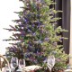 Glitzhome 9ft Pre-Lit Green Full Fir Artificial Christmas Tree with 2000 Warm White/Multi-color Horse Race LED Lights, 9 Function w/Foot Pedal and Remote Control, Simple Setup