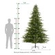 Glitzhome 9ft Pre-Lit Green Full Fir Artificial Christmas Tree with 2000 Warm White/Multi-color Horse Race LED Lights, 9 Function w/Foot Pedal and Remote Control, Simple Setup