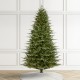 Glitzhome 7.5ft Pre-Lit Green Full Fir Artificial Christmas Tree with 1800 Warm White/Multi-color Horse Race LED Lights, 9 Function w/Foot Pedal and Remote Control, Simple Setup