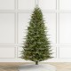 Glitzhome 7.5ft Pre-Lit Green Full Fir Artificial Christmas Tree with 1800 Warm White/Multi-color Horse Race LED Lights, 9 Function w/Foot Pedal and Remote Control, Simple Setup