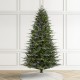 Glitzhome 7.5ft Pre-Lit Green Full Fir Artificial Christmas Tree with 1800 Warm White/Multi-color Horse Race LED Lights, 9 Function w/Foot Pedal and Remote Control, Simple Setup