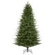 Glitzhome 7.5ft Pre-Lit Green Full Fir Artificial Christmas Tree with 1800 Warm White/Multi-color Horse Race LED Lights, 9 Function w/Foot Pedal and Remote Control, Simple Setup