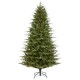 Glitzhome 7.5ft Pre-Lit Green Full Fir Artificial Christmas Tree with 1800 Warm White/Multi-color Horse Race LED Lights, 9 Function w/Foot Pedal and Remote Control, Simple Setup